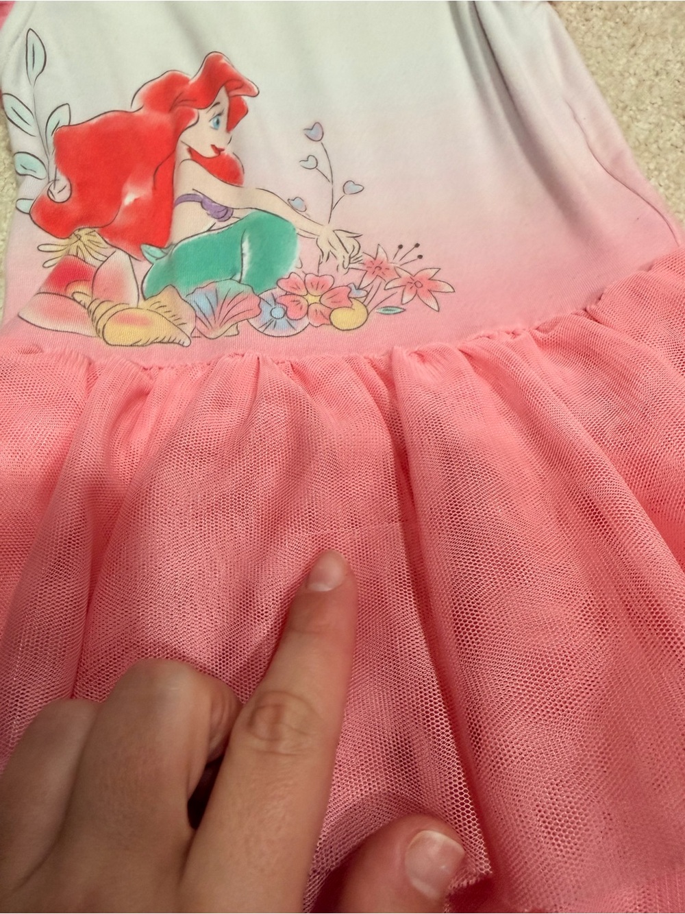 Little Sleepies Ariel Princess Mermaid Tulle Dress - Picture 2 of 3